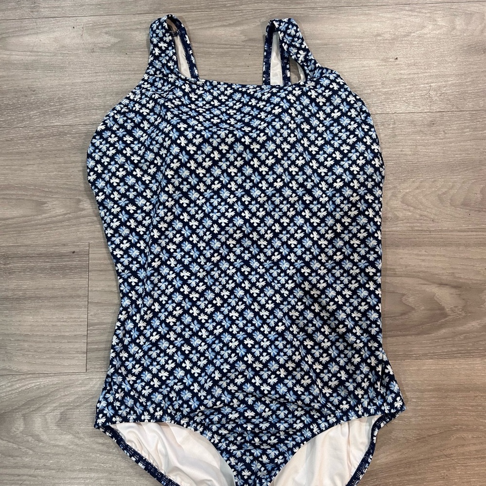 Woman’s Blue Floral Swimsuit Long size